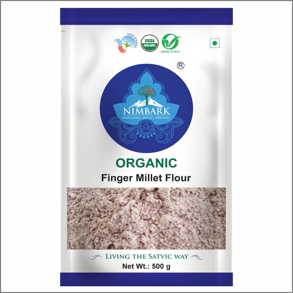 Nimbark Organic Ragi Flour | Super Nutritious Ragi Flour | High Fibre Flour 500gm